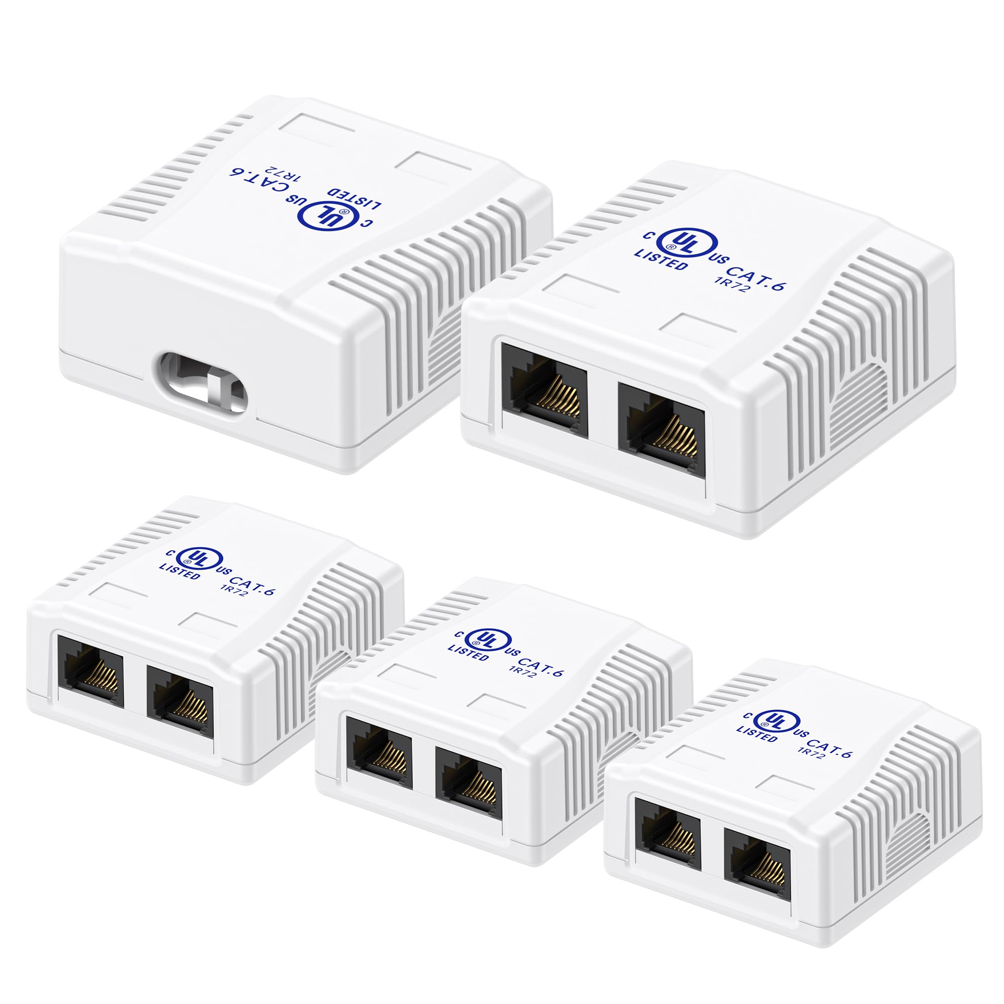 Amazon.com: Cable Matters UL Listed Cat6 5-Pack RJ45 Surface Mount