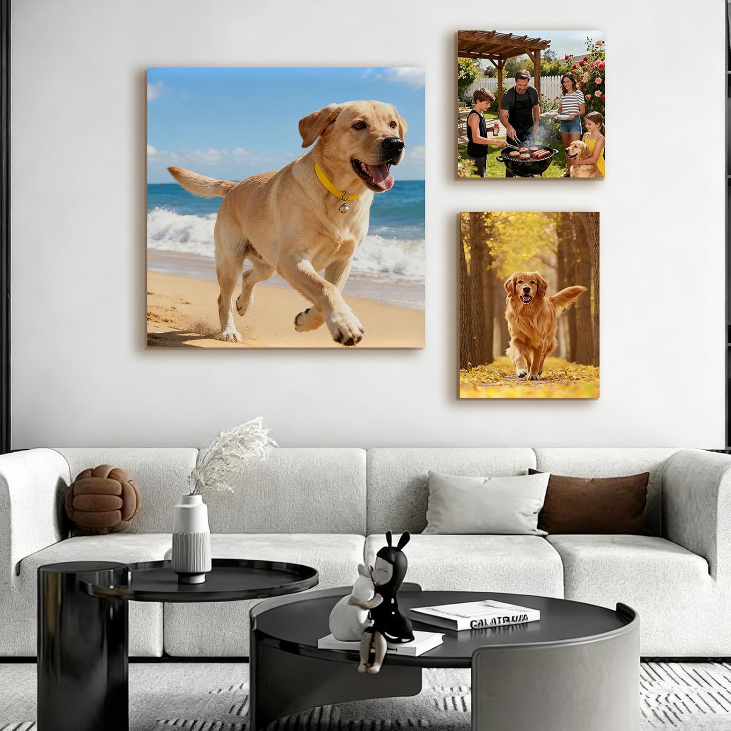Custom Canvas Prints with Your Photos for Pet/Animal,Personalized Canvas Pictures for Framed Wall Art for your Pets Baby Family (16''L x 24''W)