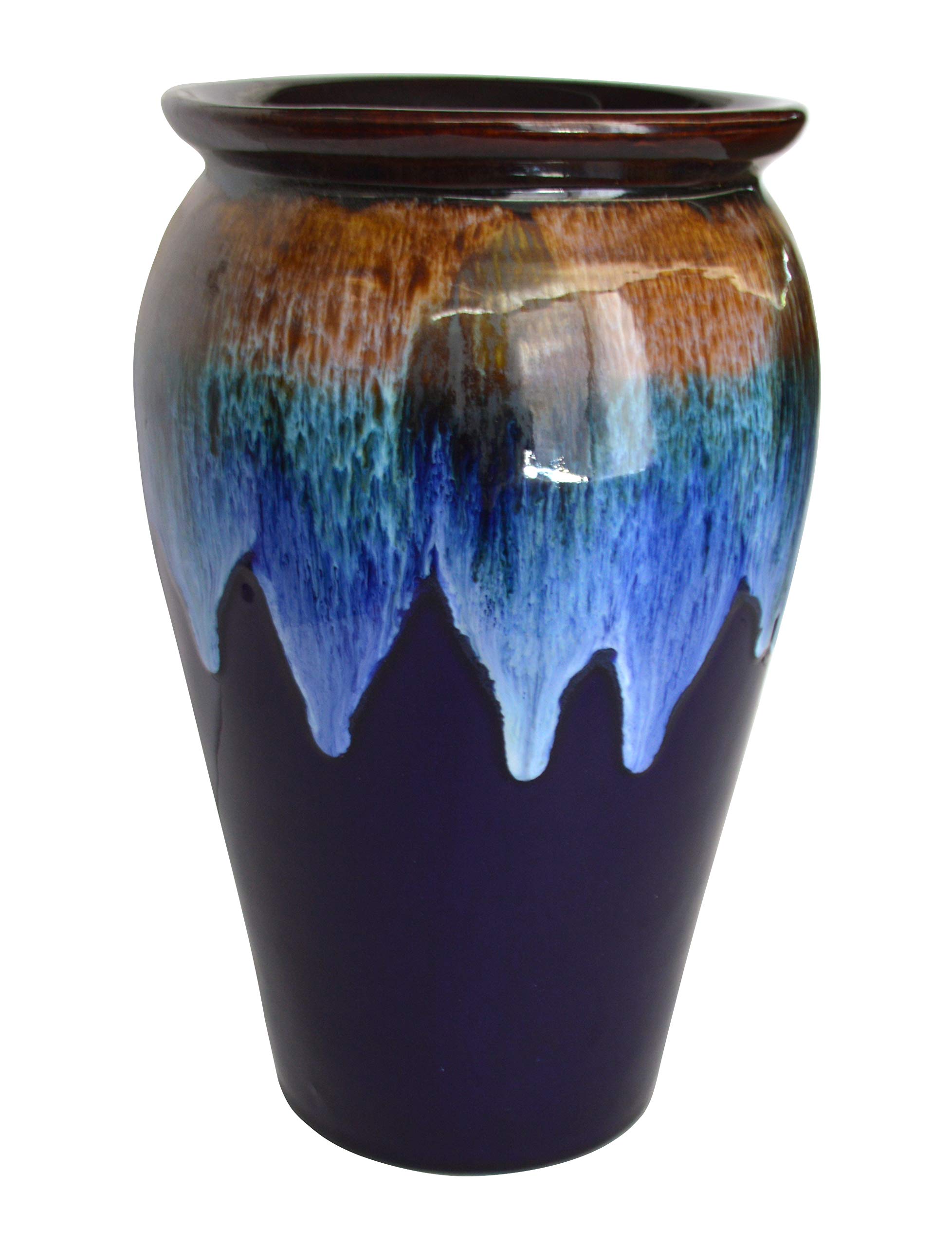 UrbanRoots Large Kulhad Ceramic Pot (13 inch) (Dark Blue) (B08XPT372H) Amazon Price History, Amazon Price Tracker