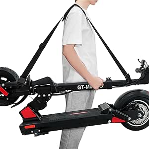 Archerest Kick Scooter Straps, Adjustable Carrying Strap with Non-Slip Shoulder Pad, Compatible with Segway Es1/es2/es2 Pro/es4/f30/f40/e8/e10/c10/e22/e25/max Mijia M365 (Black)