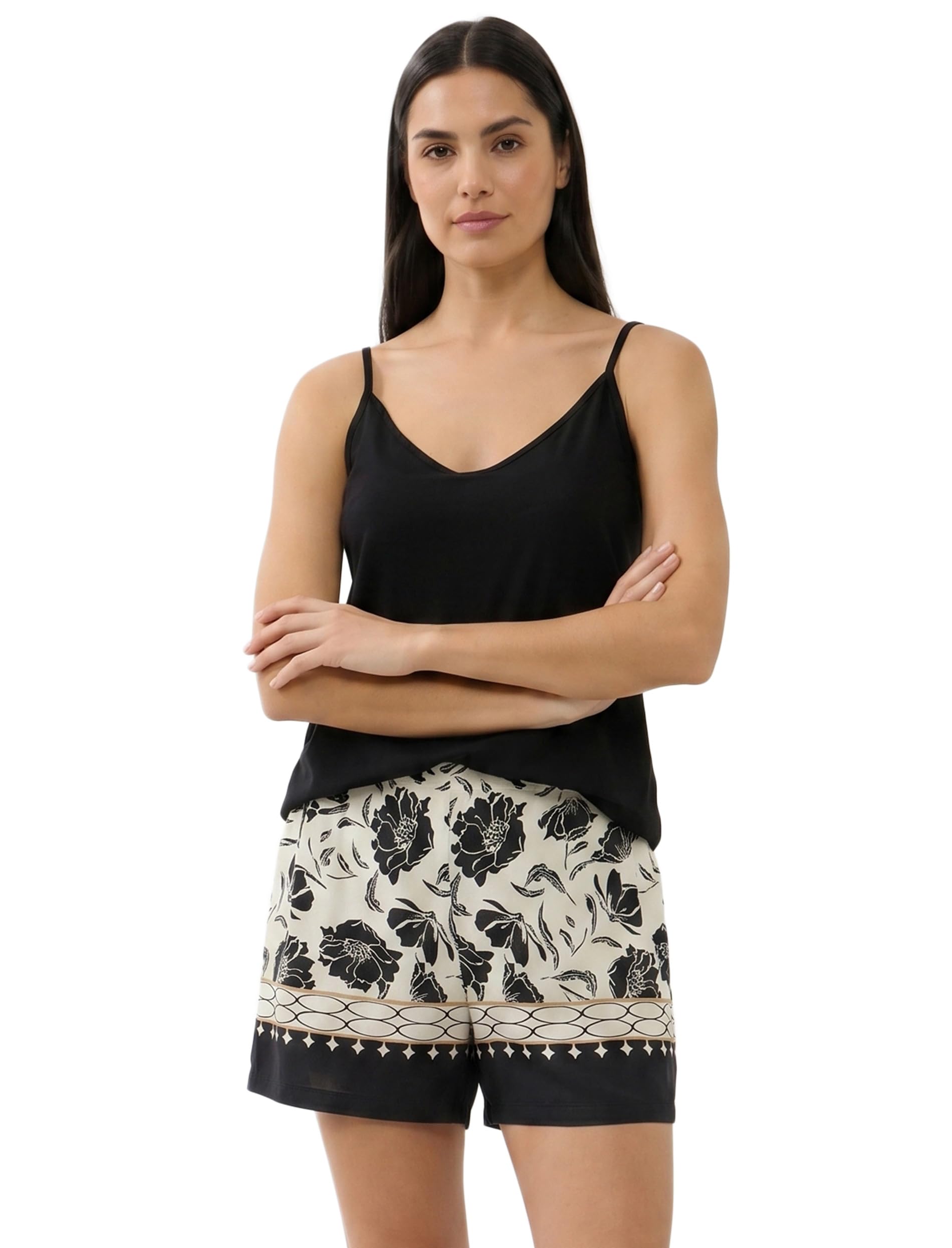 Vivisence Mujer Conjunto Pijama Top Shorts Y Bata Algodón Suavidad Diaria