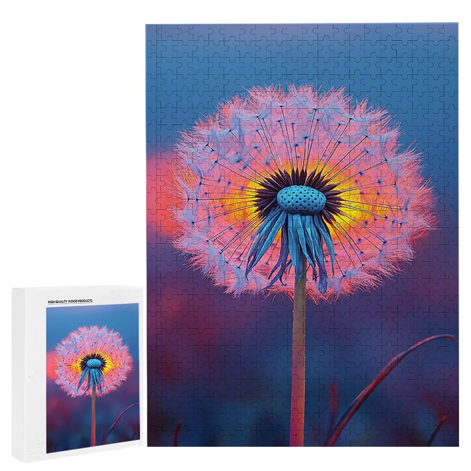 Puzzle 4000 elementów, puzzle dla dorosłych, wyzwanie puzzle, puzzle dla całej rodziny, napis na plecach, prezenty dla mężczyzn kobiet, motyw: mniszek lekarski) z-665