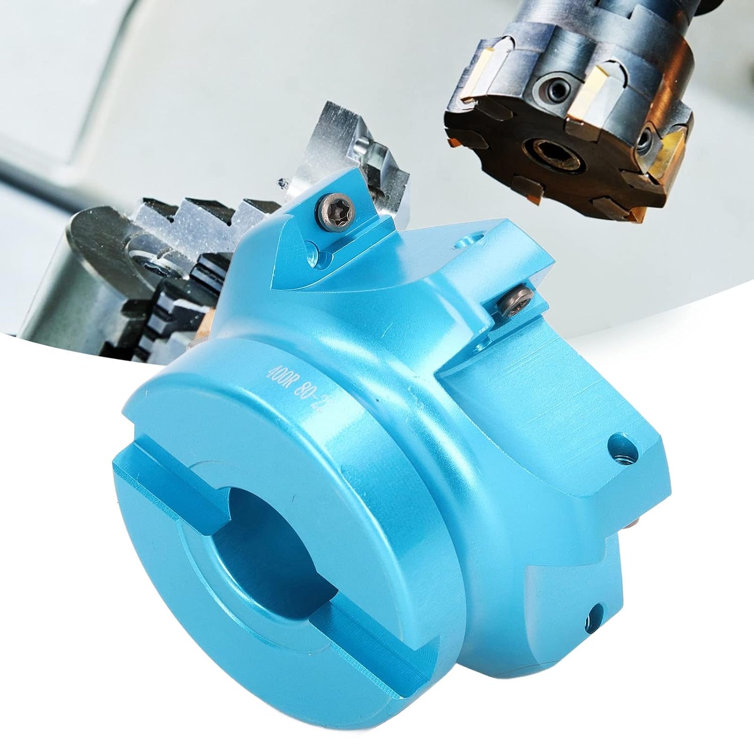 AL 400R 80-22 Face Milling Cutter Head, Aluminum Alloy CNC Milling Cutters, Thermostability End Mill Cutter for Metal Processing