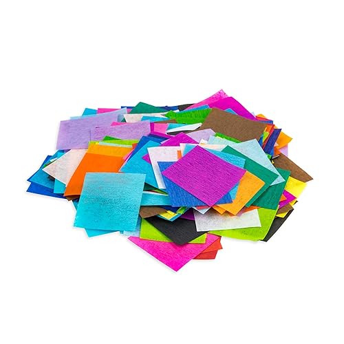 Hygloss Products Bleeding Tissue Paper Squares 1-Inch, 20 Assorted Colors