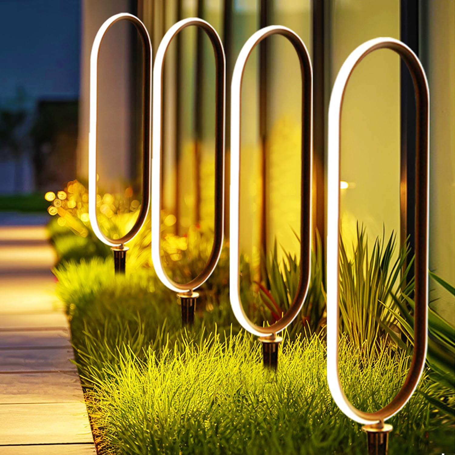 Bright Solar Pathway Lights Outdoor, 4-in-1 Solar Powered Garden Lights Waterproof IP65, Auto On/Off Outdoor Light for Lawn Patio Walkway Driveway Decor Landscape Lighting