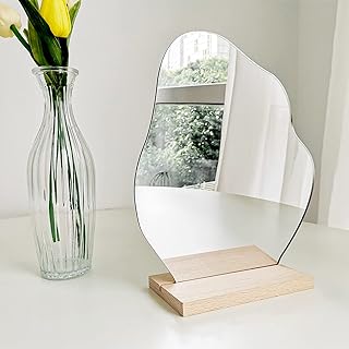 Aesthetic Room Decor Desk Mirror, Decorative Locker Mirror, Cute Room Decor Aesthetic Table Frameless Mirror, Asymmetrical Cloud Mirror