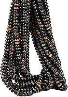 Vista 34 de ICAI Cuentas 4x6mm Naturales Redondas – Cuentas Espaciadoras de Gemas Sueltas para Hacer Joyería DIY (Lapislázuli)