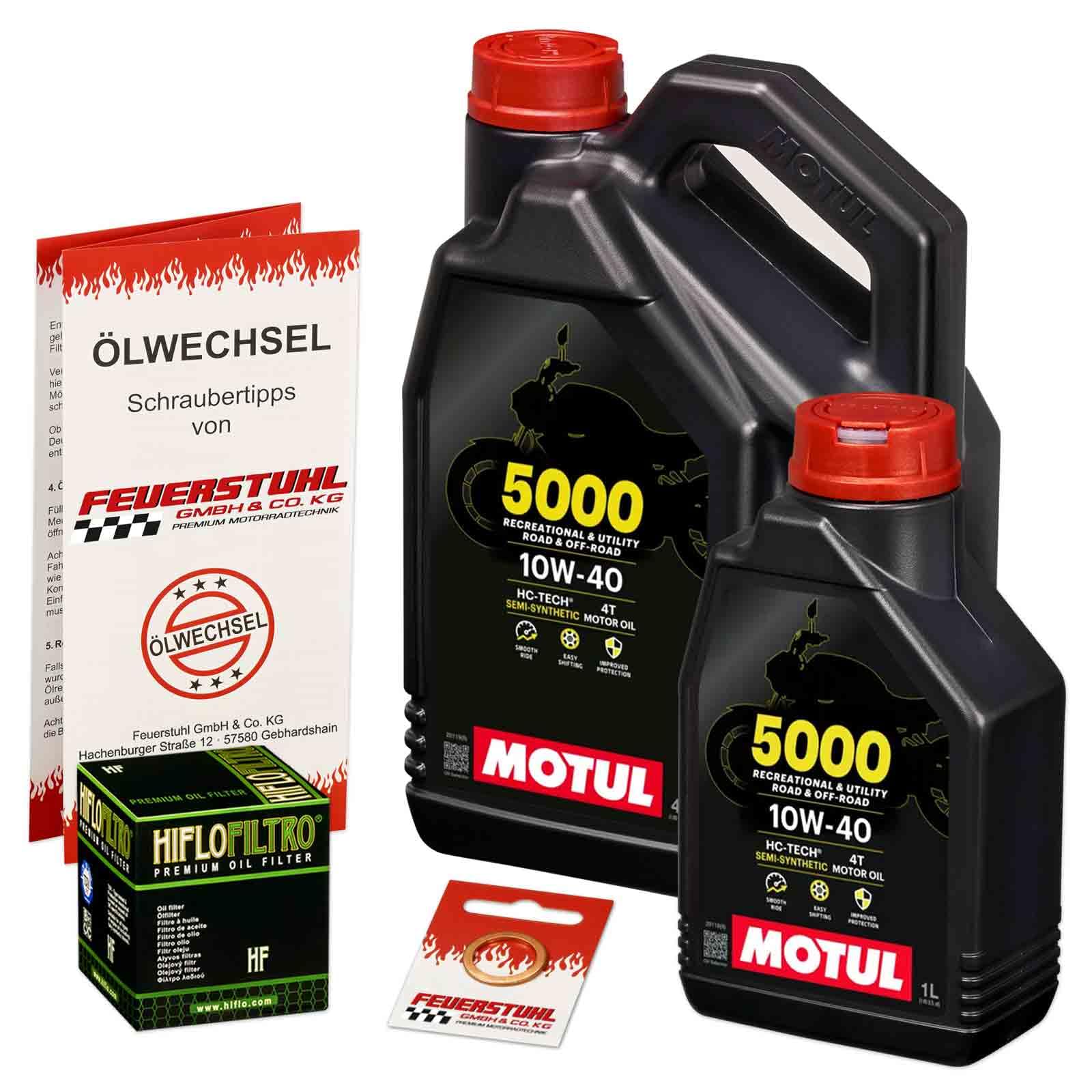 Öl & Ölfilter für Honda CB 900 F/F2 Bol dOr, 1979-1981 (SC01), Ölwechsel Set 10W-40 Motoröl + HiFlo Filter + Dichtring(e)