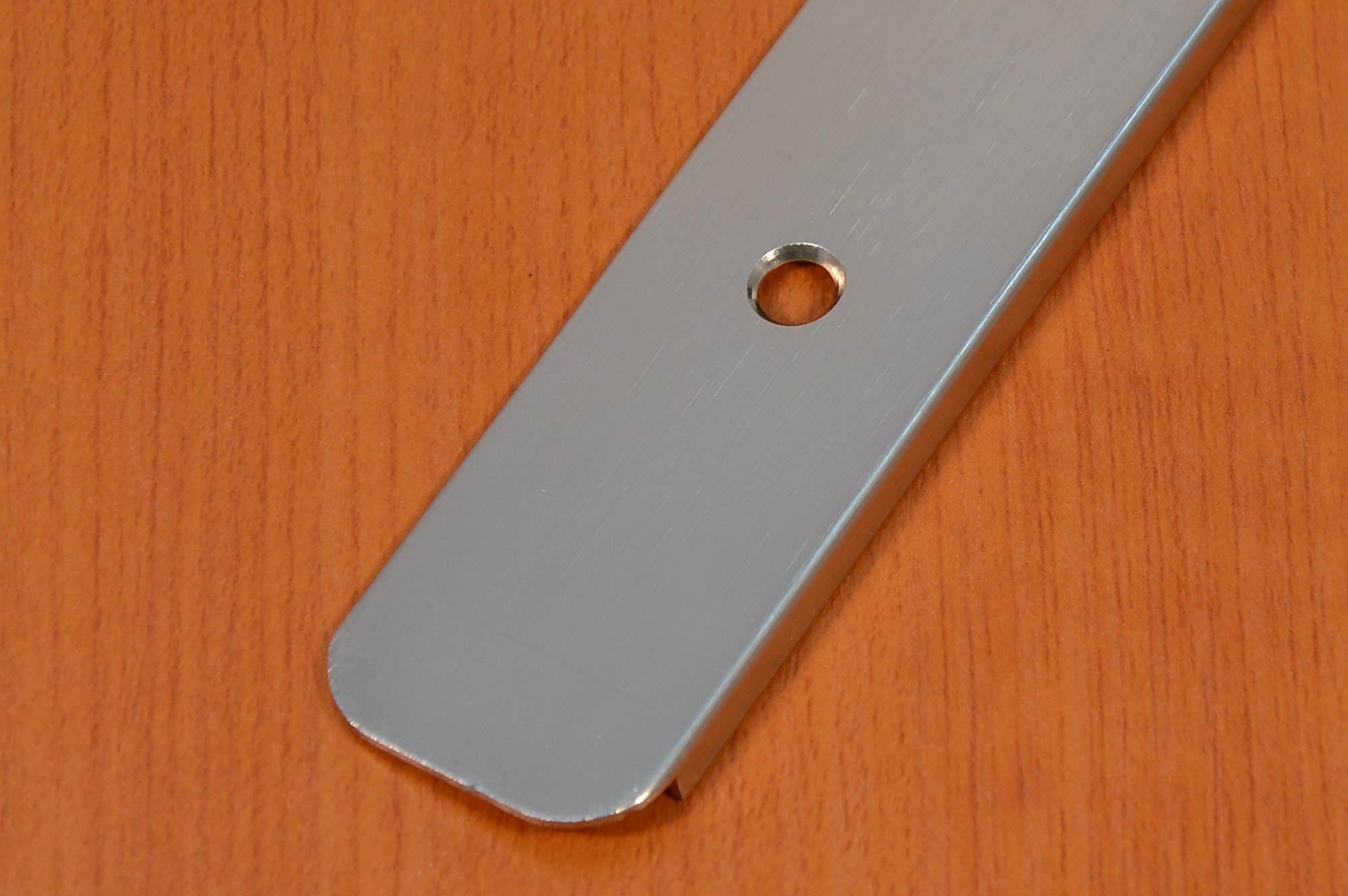 Endeleiste Winkelleiste Für Küchenarbeitsplatte - 40mm, Satiniert Nickel, 62cm