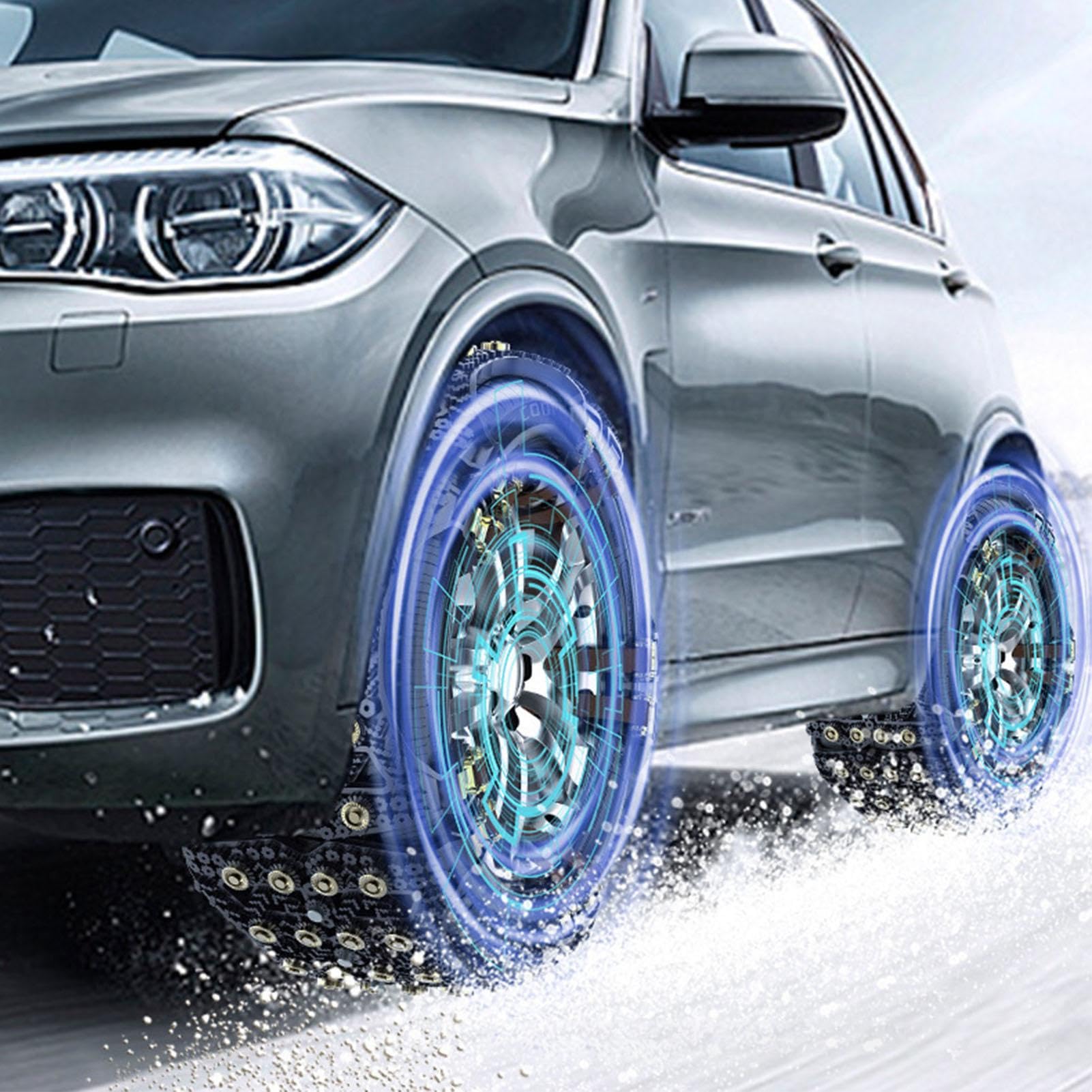 Cadena antideslizante para neumáticos, 6 cadenas de nieve para coche | herramientas universales de cadena de nieve, cadenas de neumáticos de camión, cadenas flexibles para neumáticos de nieve, bar