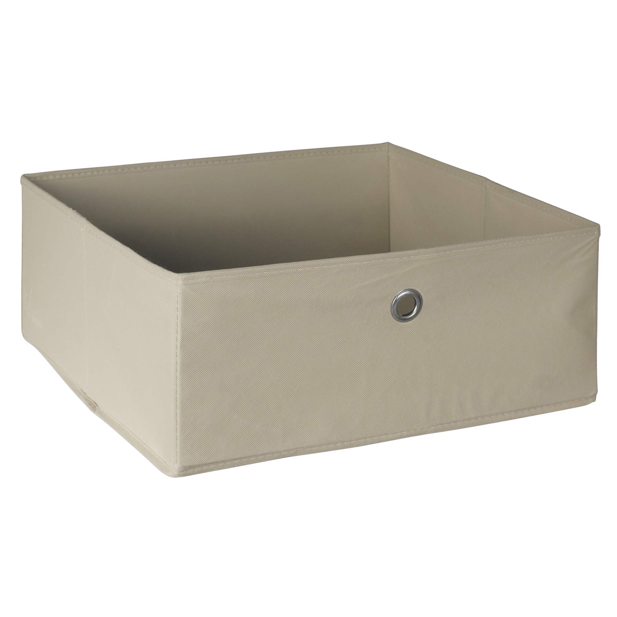 URBNLIVING Collapsible Non Woven Storage Boxes Toys Basket (White)