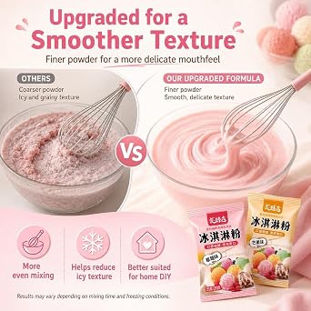 DIY Homemade Ice Cream Powder Mix Kit (6 Flavors, 50g Each) For Sundae, Cone & Soft Serve Dessert