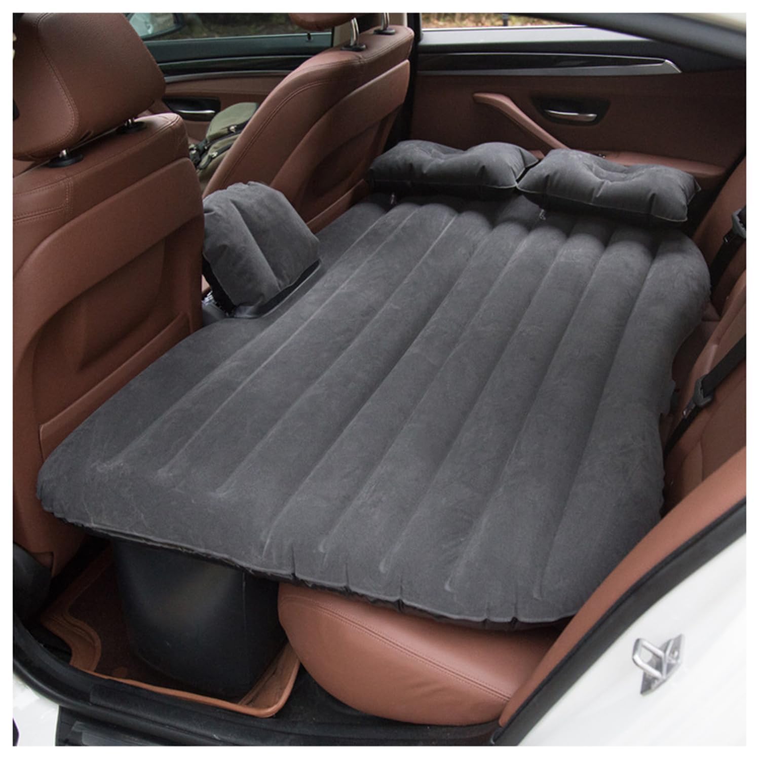 Tryagat Inflatable Car Mattress for Skoda Kodiaq 2021-2023, Back Seat Air Bed Comfortable Travel Sleeping Pad Flocking Mobile Camping Rest Mat