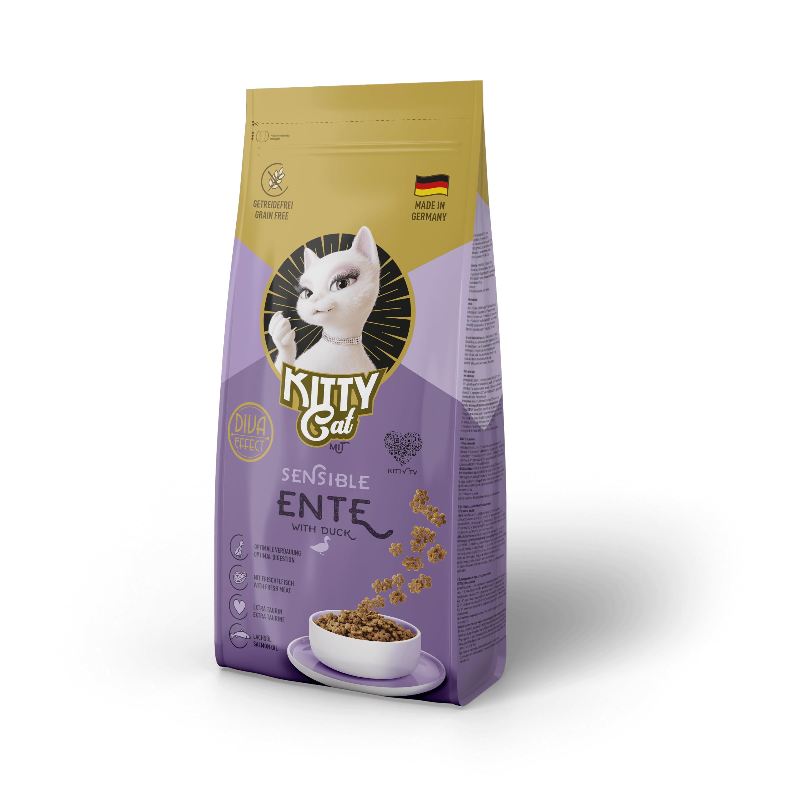 Kitty Cat sucha karma - 3 x 3 kg - kaczka Sensible