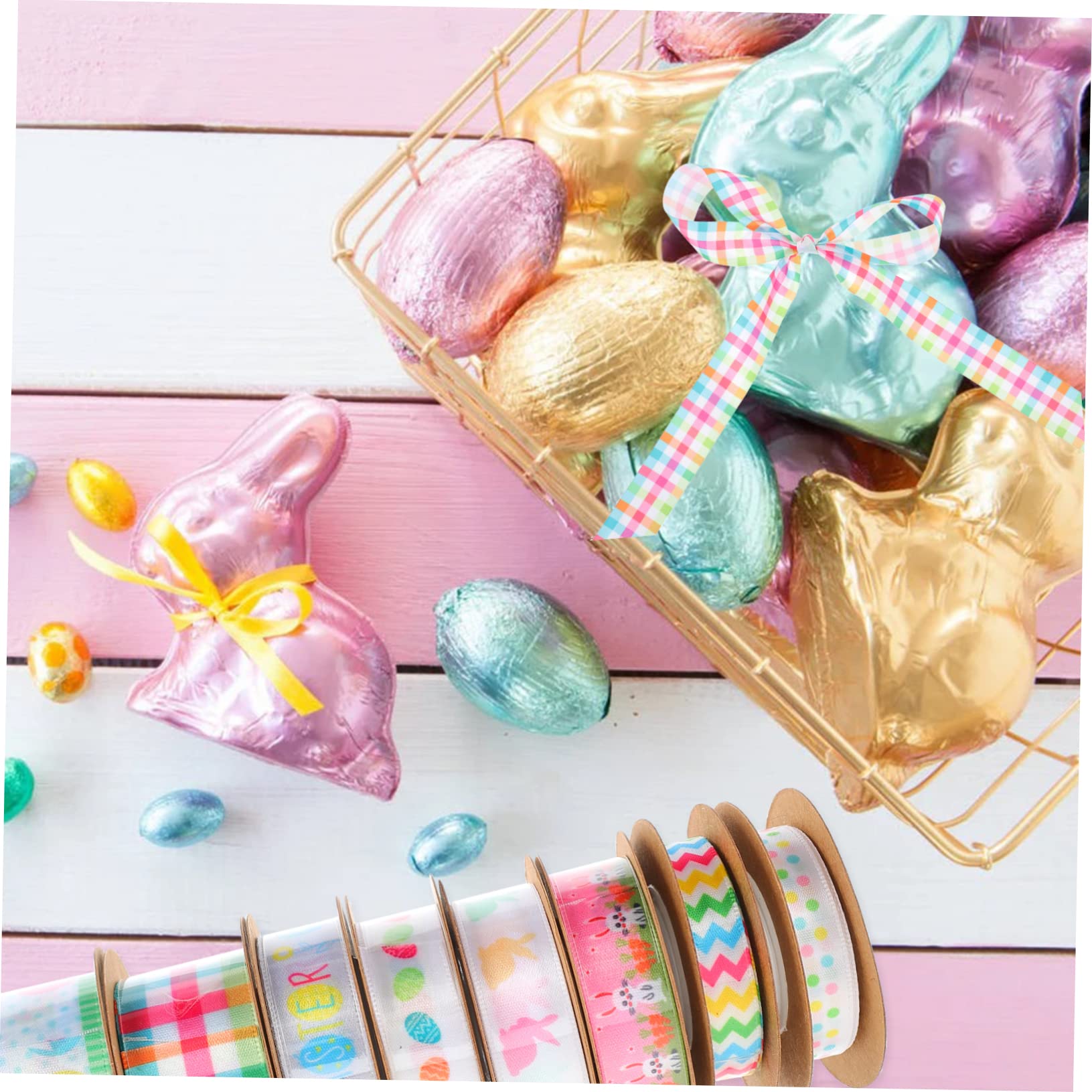 SHINEOFI 16rollen -ribbons Mit Hasen-design Dekorative Geschenkbänder Für Bastelprojekte Und Verpackungen Für Ostern Und Festliche Anlässe