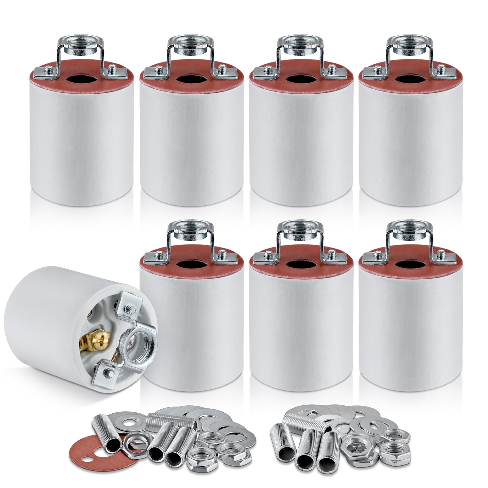 E26 Light Socket - Porcelain, Halogen, LED Compatible -8 E26 Light Socket - Porcelain, Halogen, LED Compatible -8