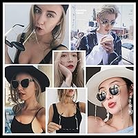 Vista 5 de AllenCOCO Cadena para gafas, correa para lentes de sol para mujer, cadena de oro de 14 quilates, soporte para lentes alrededor del cuello