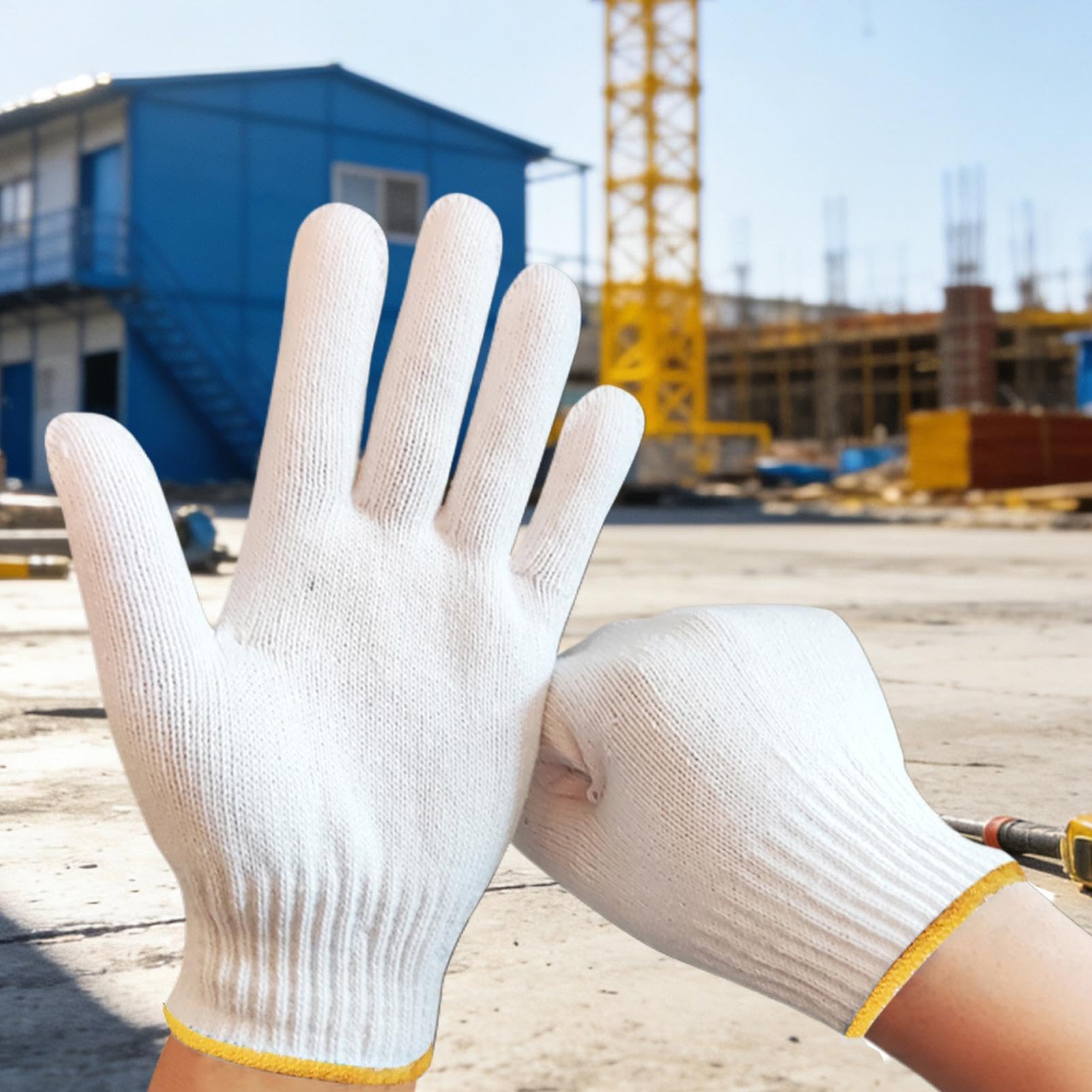 Gants de travail 10 paires de mitaines respirantes construction