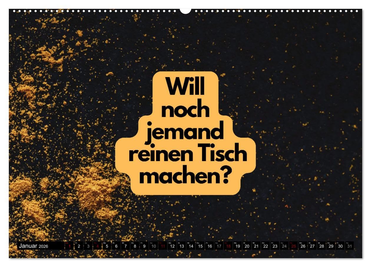 Komm Kaffeesatz lesen! (hochwertiger Premium Wandkalender 2026 DIN A2 quer), Kunstdruck in Hochglanz