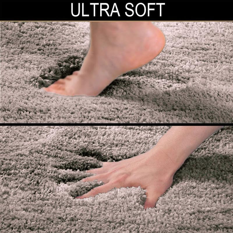 Image of Amazon Brand - Umi Vegas Carpets - Anti-Slip, Microfiber Super Soft, Washable - Carpet for Bedroom, Living-Room (4x6 Feet, Cocoa)