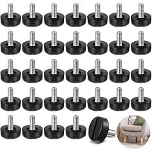 Lasnten 36 Pcs M6 Thread Adjustable Furniture Levelers Screw in Threaded Leveling Feet Heavy Duty Leveling Feet for Tables Chairs Furniture Legs, T Screws Not Included