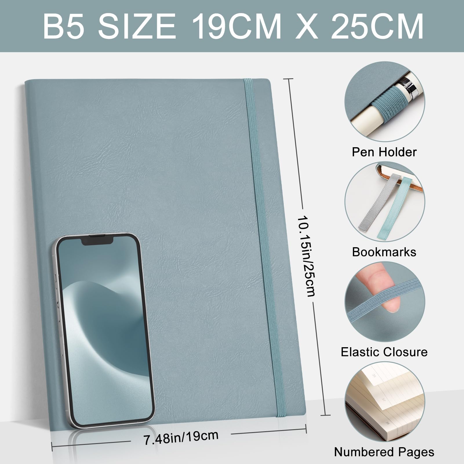 EMSHOI B5 Notebook Lined, 120 GSM Lined Paper - Image 3