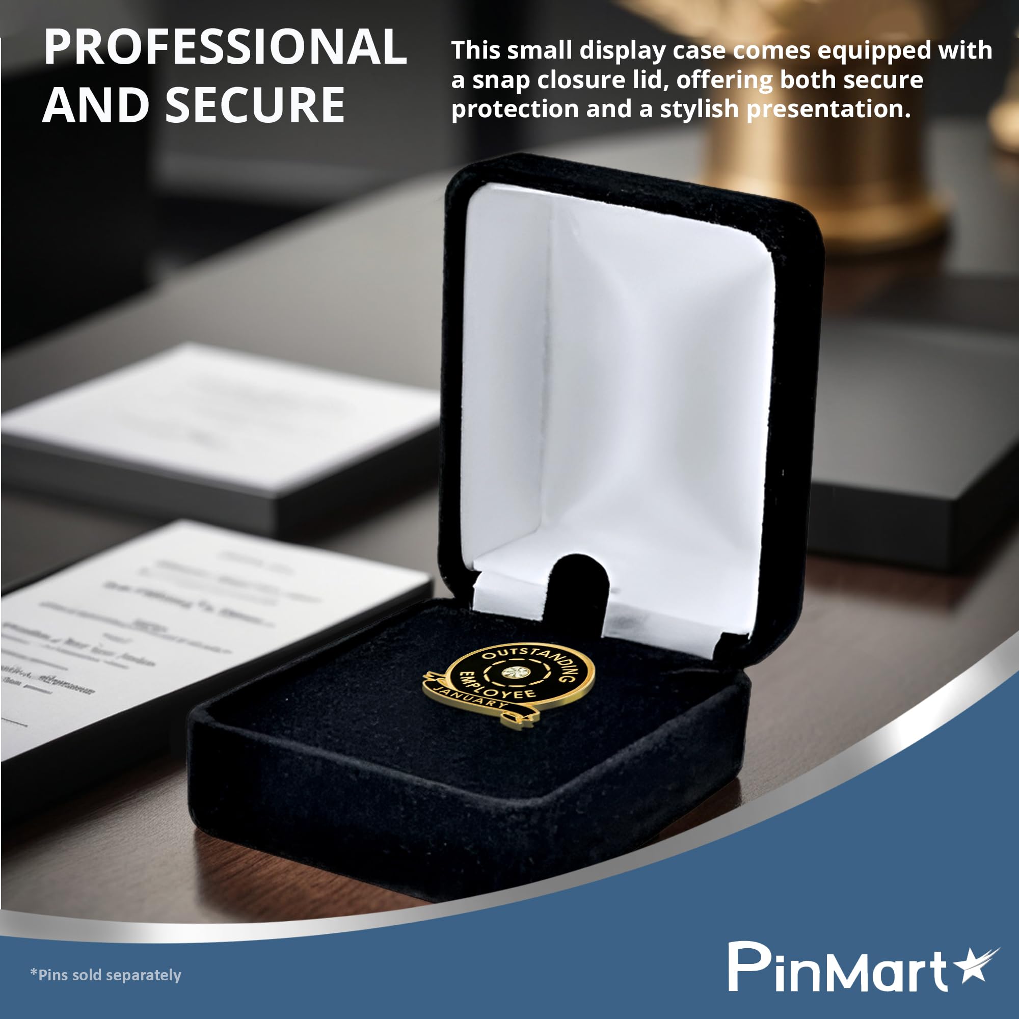Pinmart Velours-Schmuck-Anstecknadel-Geschenkbox