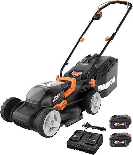 Miniatura 2 de Worx WG779 40V Power Share 4.0Ah 14" cortacésped inalámbrico (baterías y cargador incluidos) y 20V GT 3.0 + soplador de turbina + cortasetos