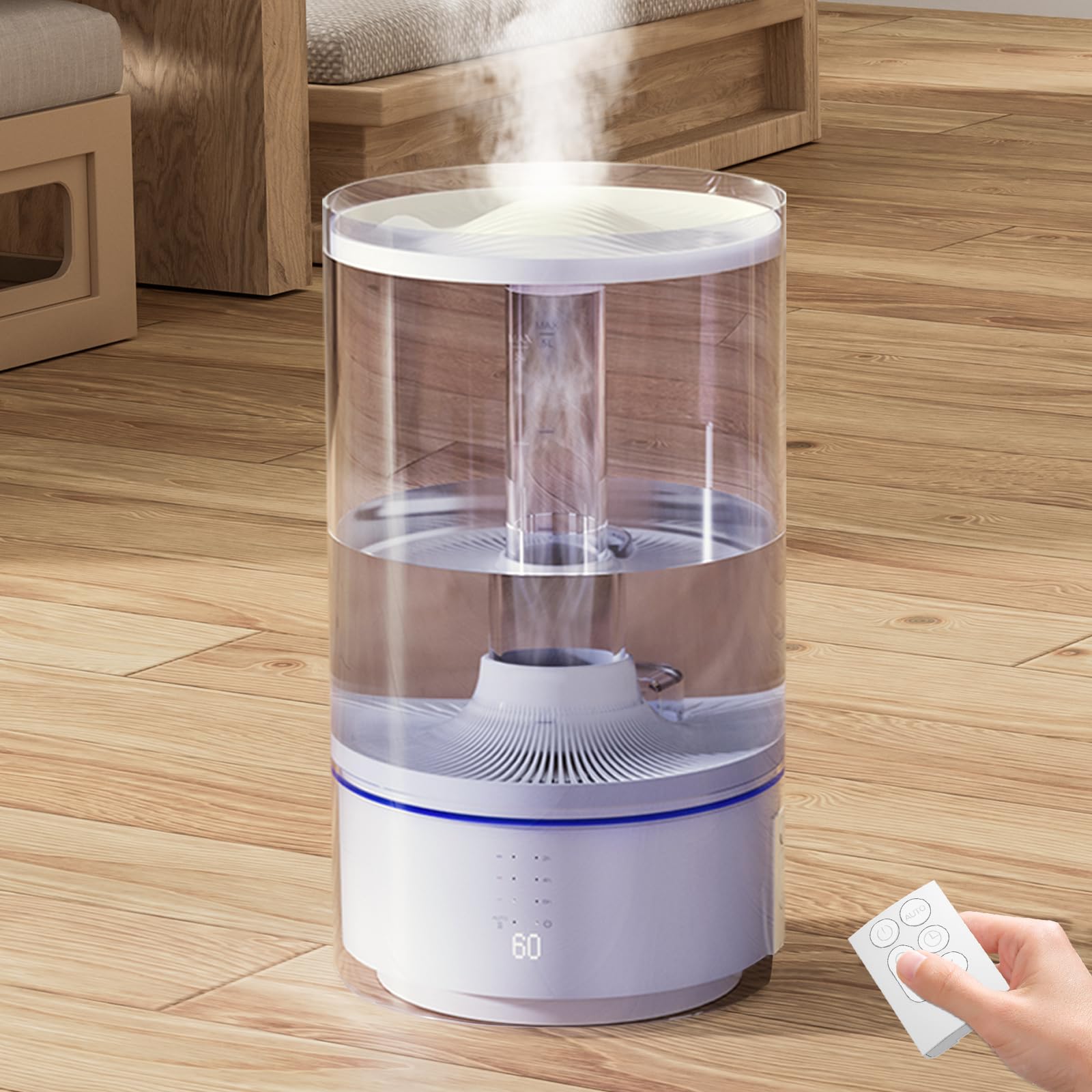 Amazon.co.jp: 加湿器 大容量 5L ハイブリッド加 湿器 加熱式[スチーム