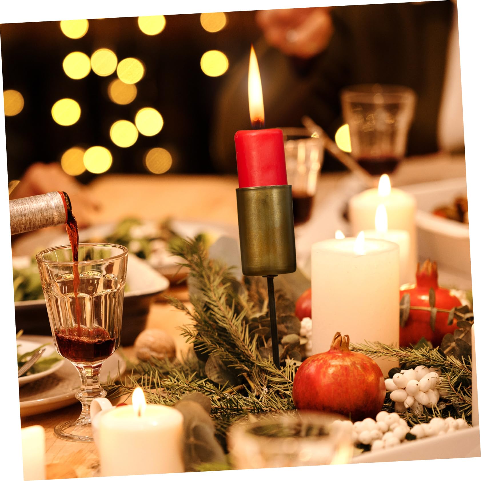 Cabilock 5 Set Portacandele Natalizi Con Per Decorazioni Da E Atmosfera Festiva E Accogliente 4 Pezzi*5