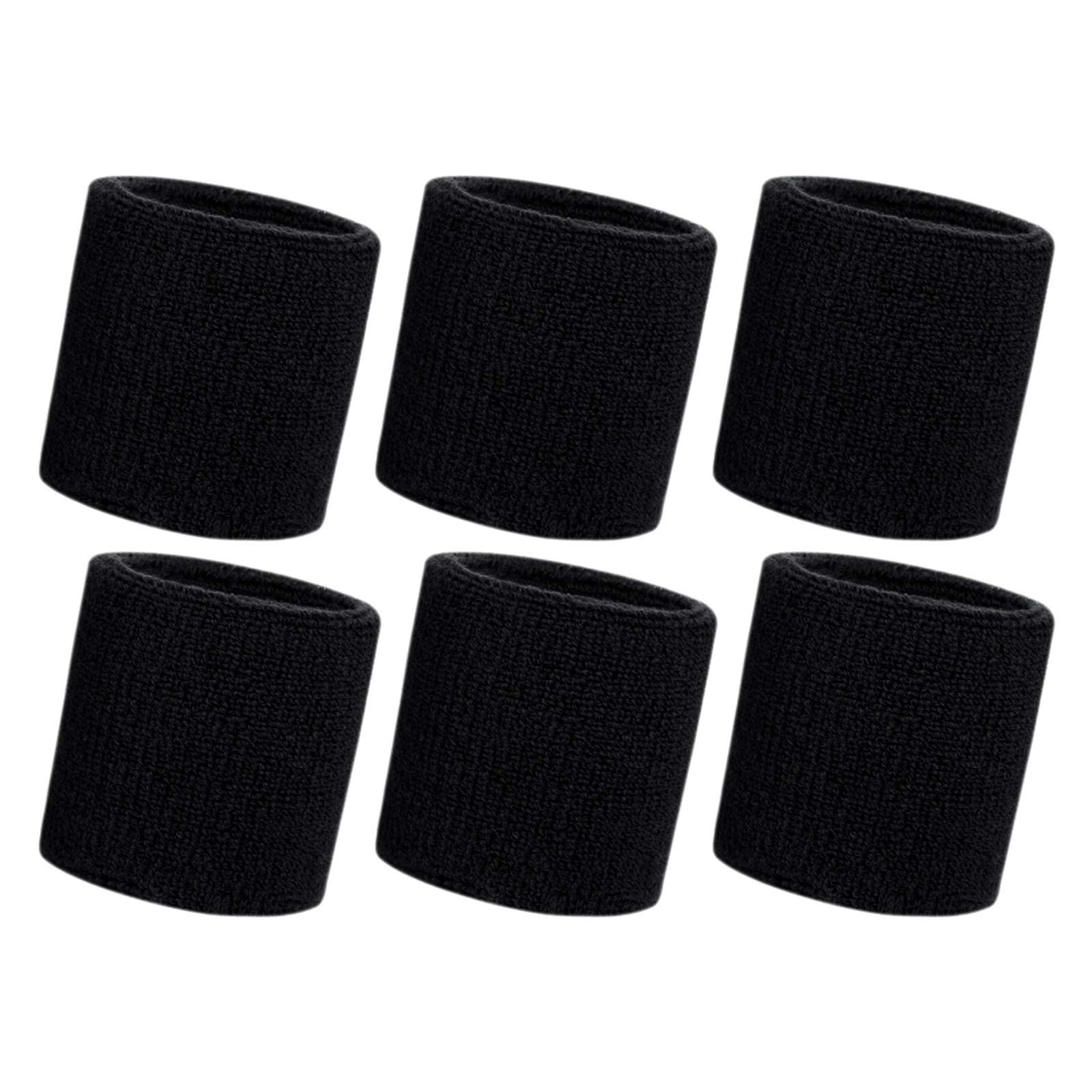 12 Pezzi Polsini Sportivi Assorbi Sudore Sportivo Banda Elastico Cotone Polsino di Assorbenti Sweatbands per Palestra Corsa Sport Tennis Esercizio Pallacanestro Ginnastica Calcio