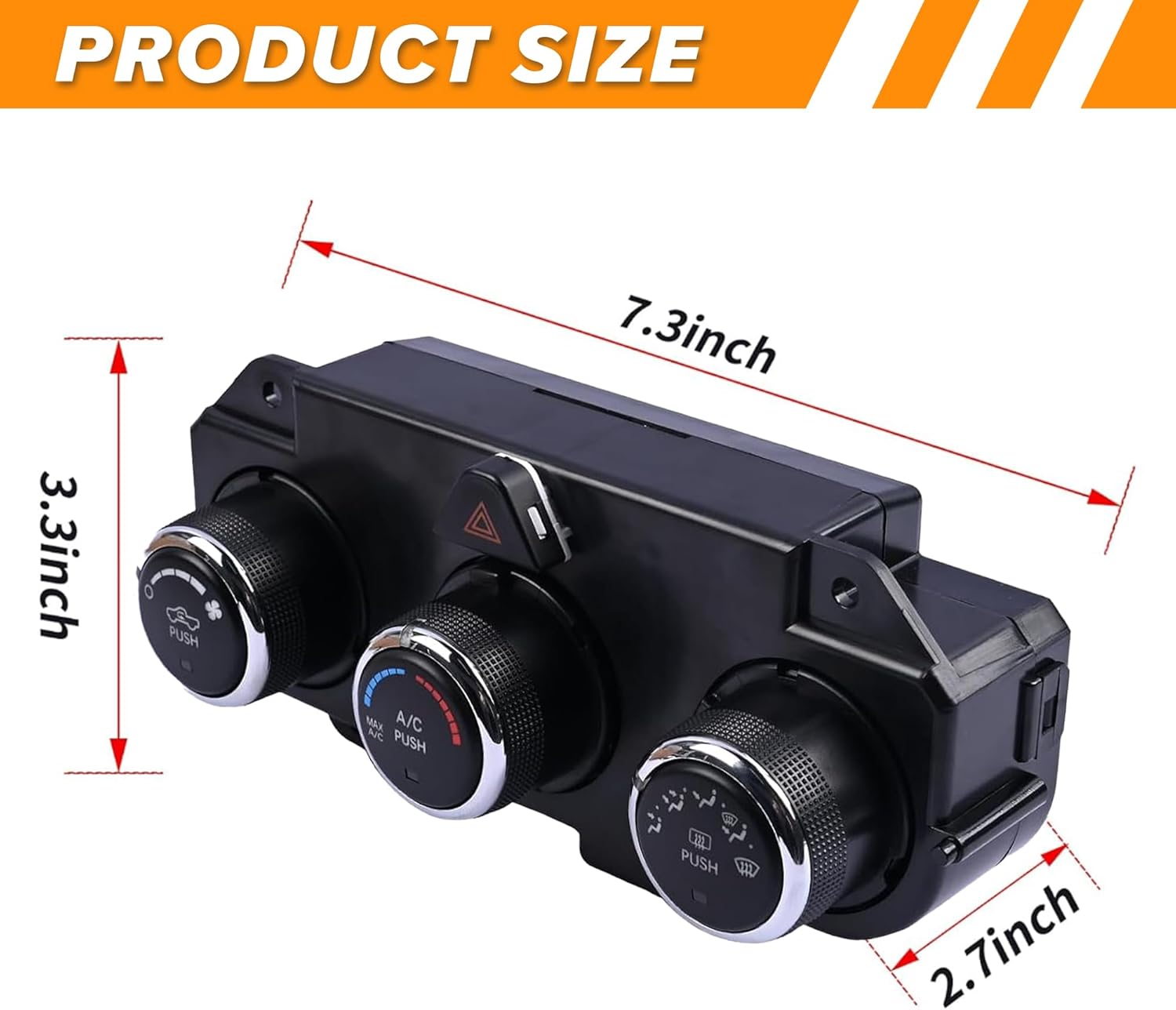 AC Heater Control 68268190AA Unit with Defrost & Heat Functions Compatible with RAM 1500 3500 2013-2018 Air Conditioning Temperature Controls Module W/O Housing Panel Replaces 68186217AD 68236776AB