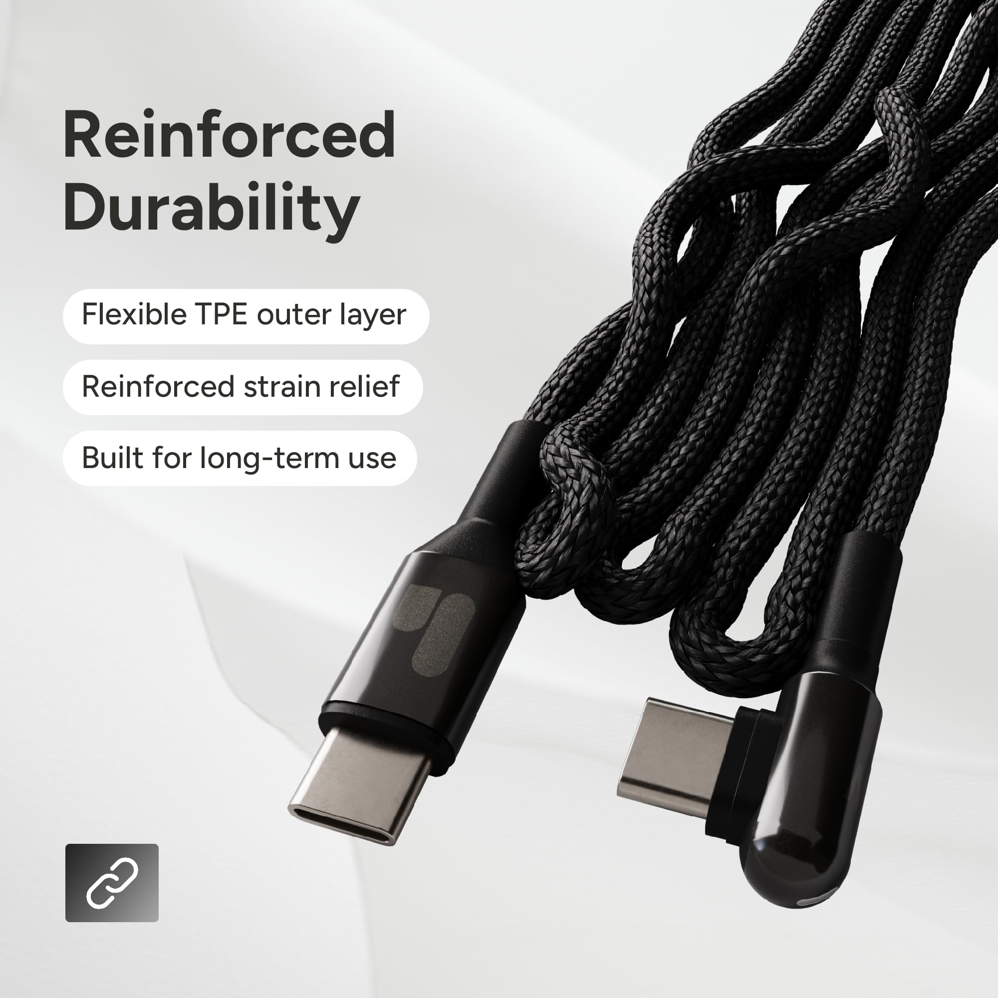 El práctico cable USB-C - Pro - Cable de carga magnético USB-C en ángulo recto con entrega de energía de alta velocidad, cable de carga rápida sin enredos compatible con los dispositivos prácticos, 3