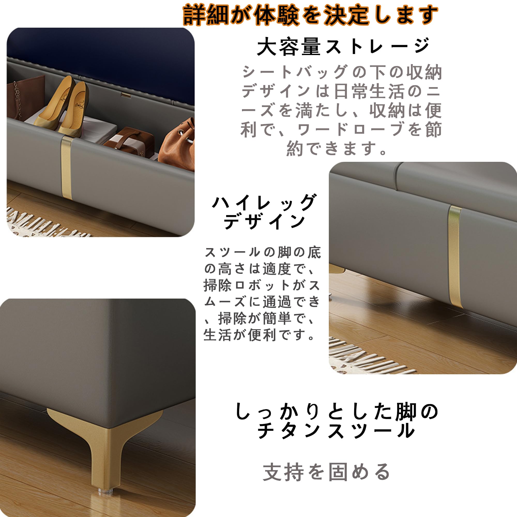 Amazon｜オットマン スツール 収納 収納スツール オットマン収納 