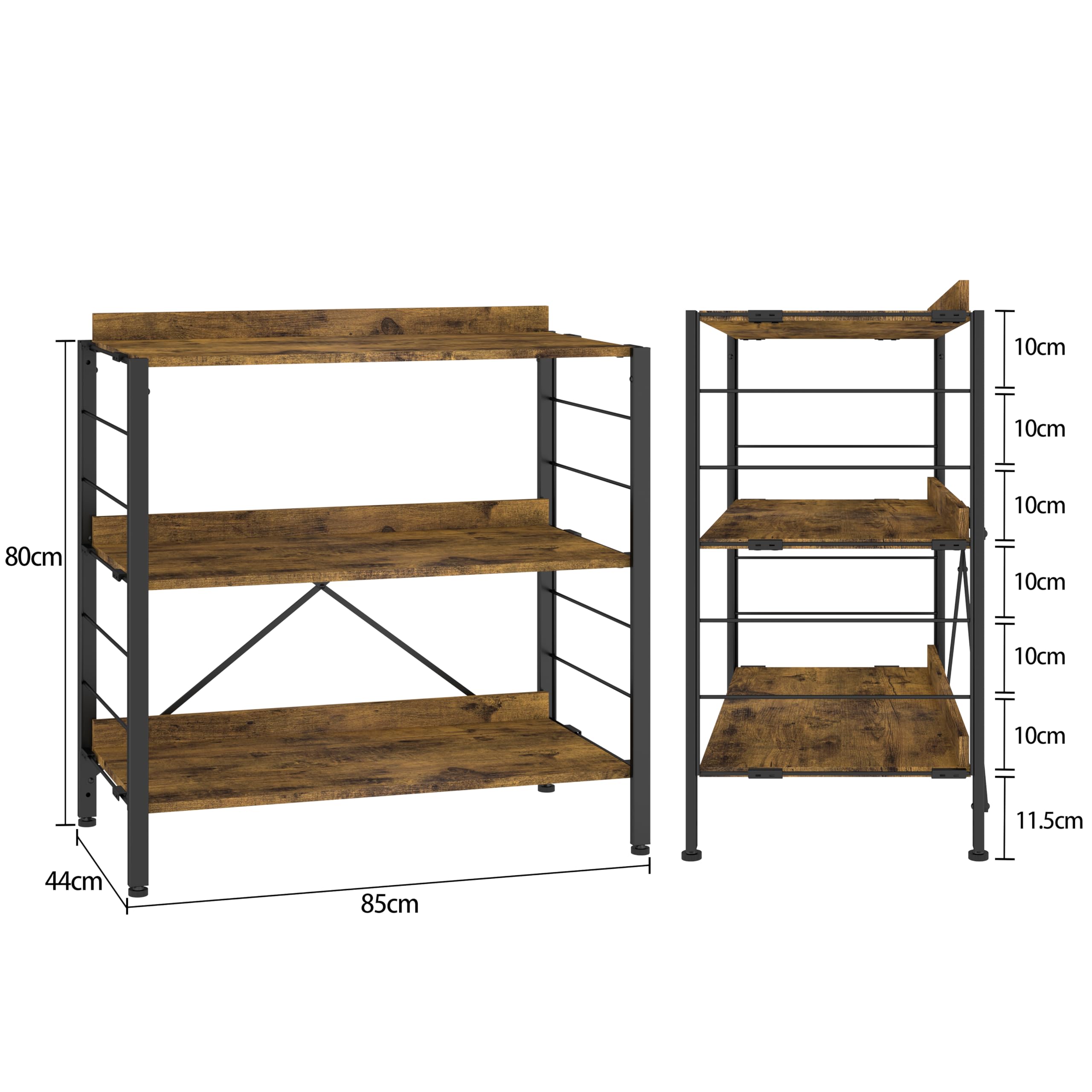 Amazon｜XINYF【広げるだけで組立簡単】スチールラック 棚板の連結で