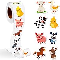 Vista 16 de 1 rollo de calcomanías de dinosaurio de animales, recompensa, suministros de oficina, incentivos, animales, calcomanías de fiesta de Navidad, 500