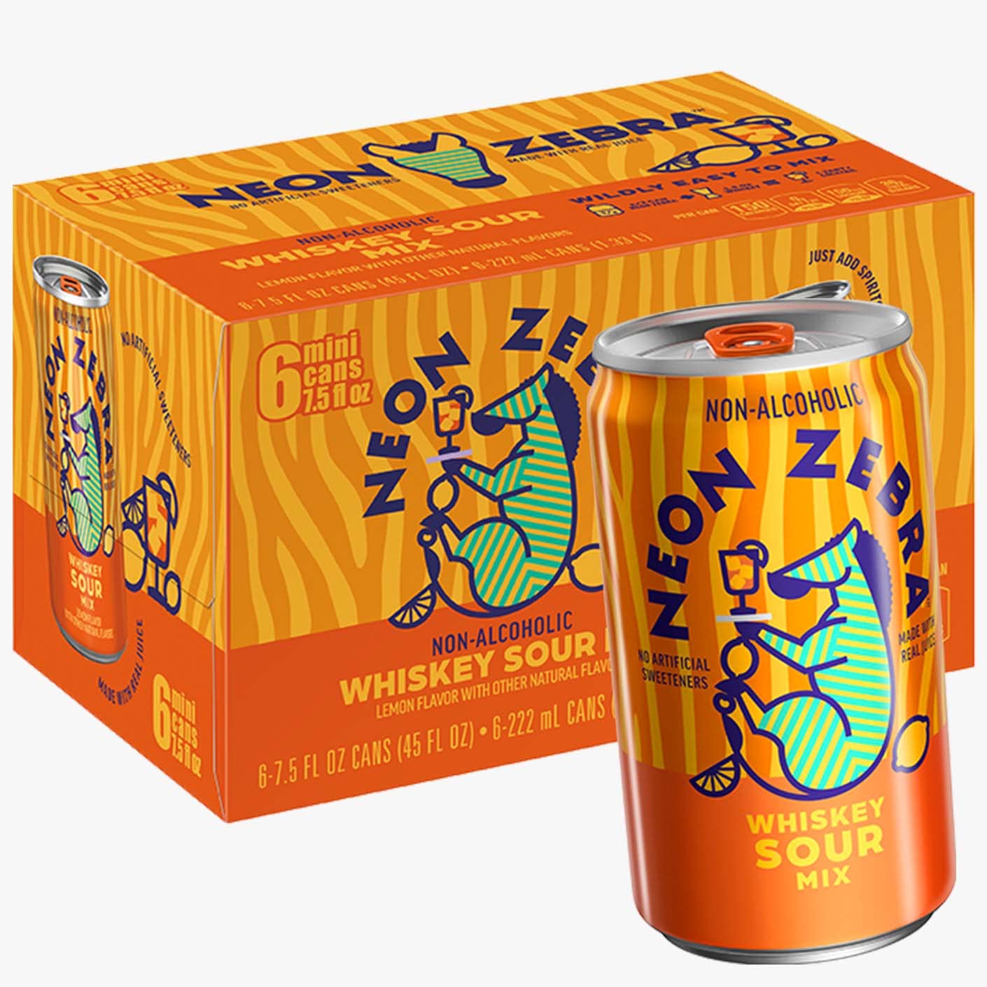 Amazon.com : Neon Zebra Whiskey Sour Mix, Cocktail Mixers, No