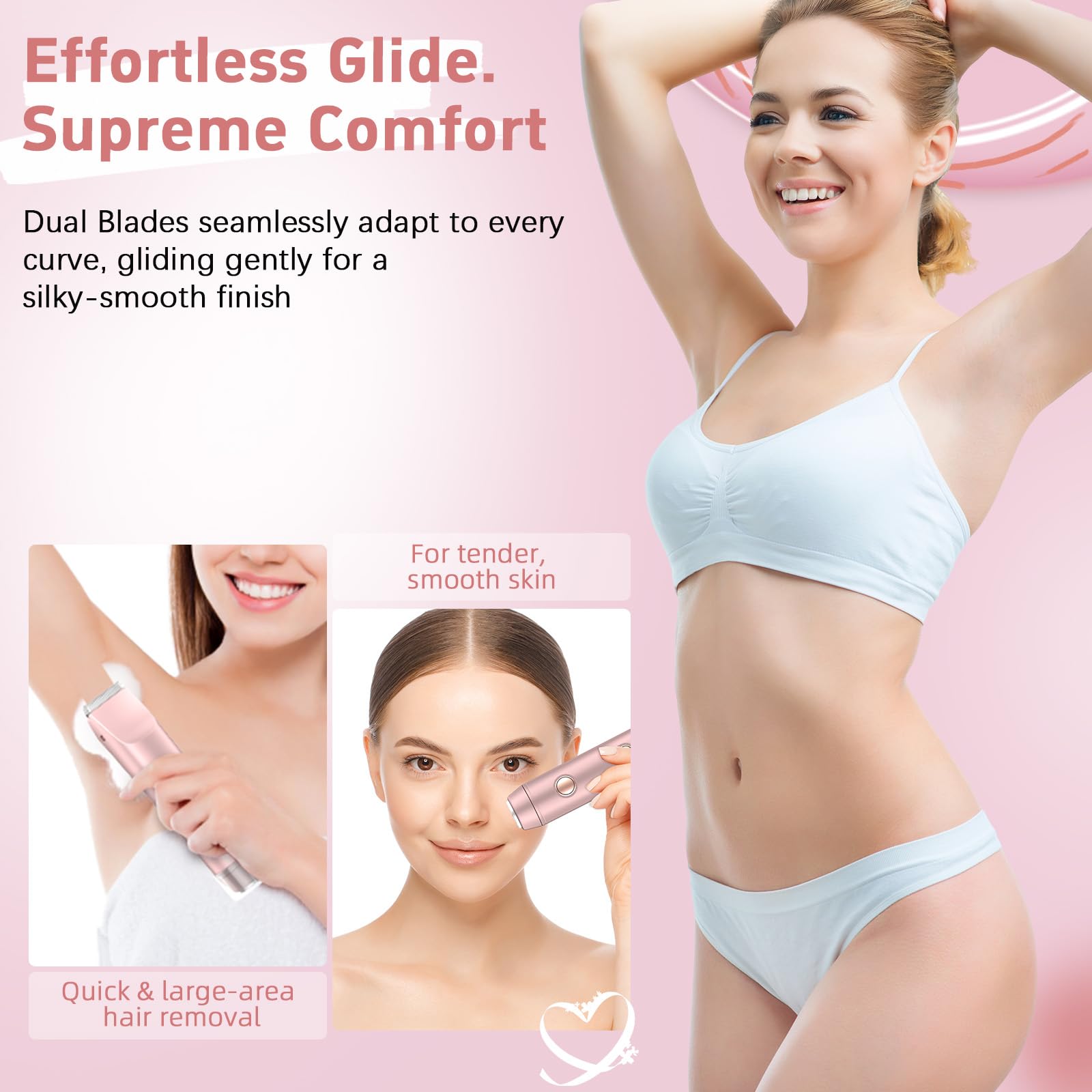 Hornhautentferner Elektrisch, Bikinitrimmer & Gesichtsrasierer Damen