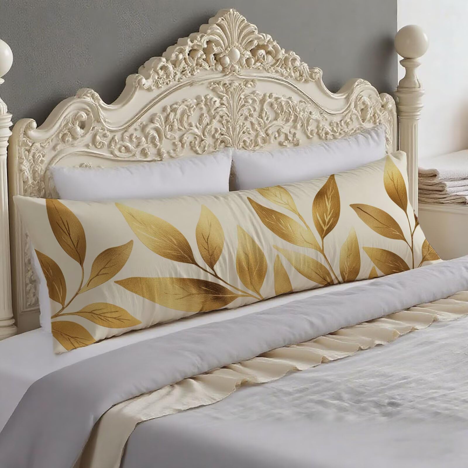 Taie traversin 140 cm blanc velours double face housse de coussin long