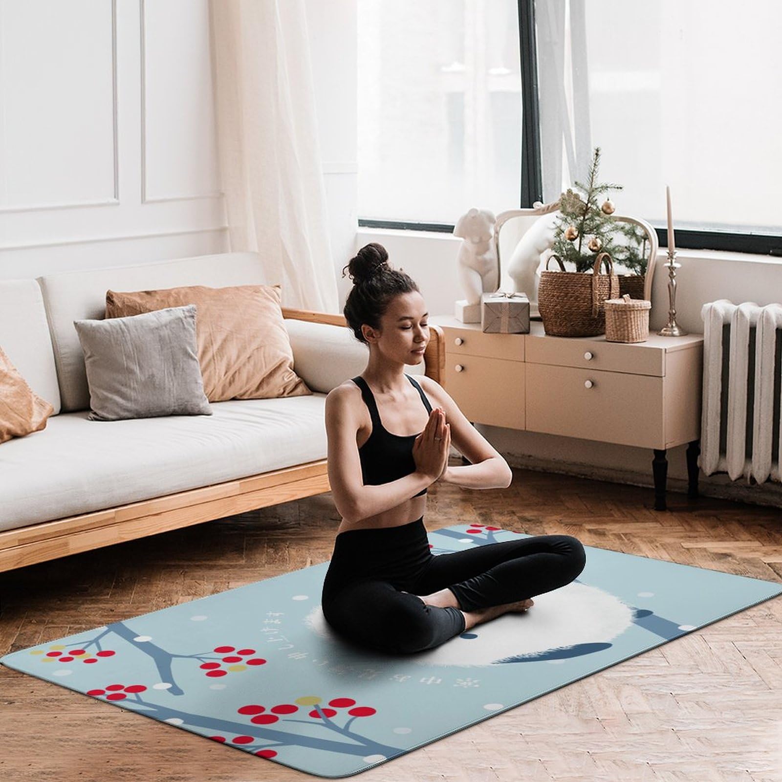 Amazon | カーペット シマエナガ かわいい 鳥柄 絨毯 ラグ ラグマット