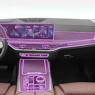 LAVIYE Película Interior do Carro Painel de controle de deslocamento console central Anti-risco transparente TPU Film Protection, para BMW G07 X7 G67 2023