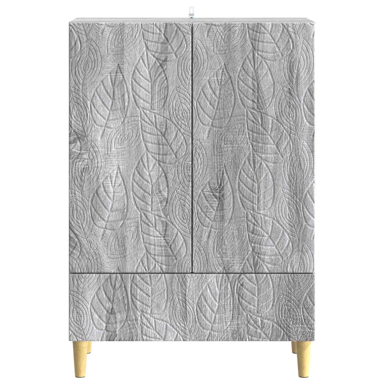 Credenza grigio Sonoma, 66 x 34,5 x 95 cm, comò in legno