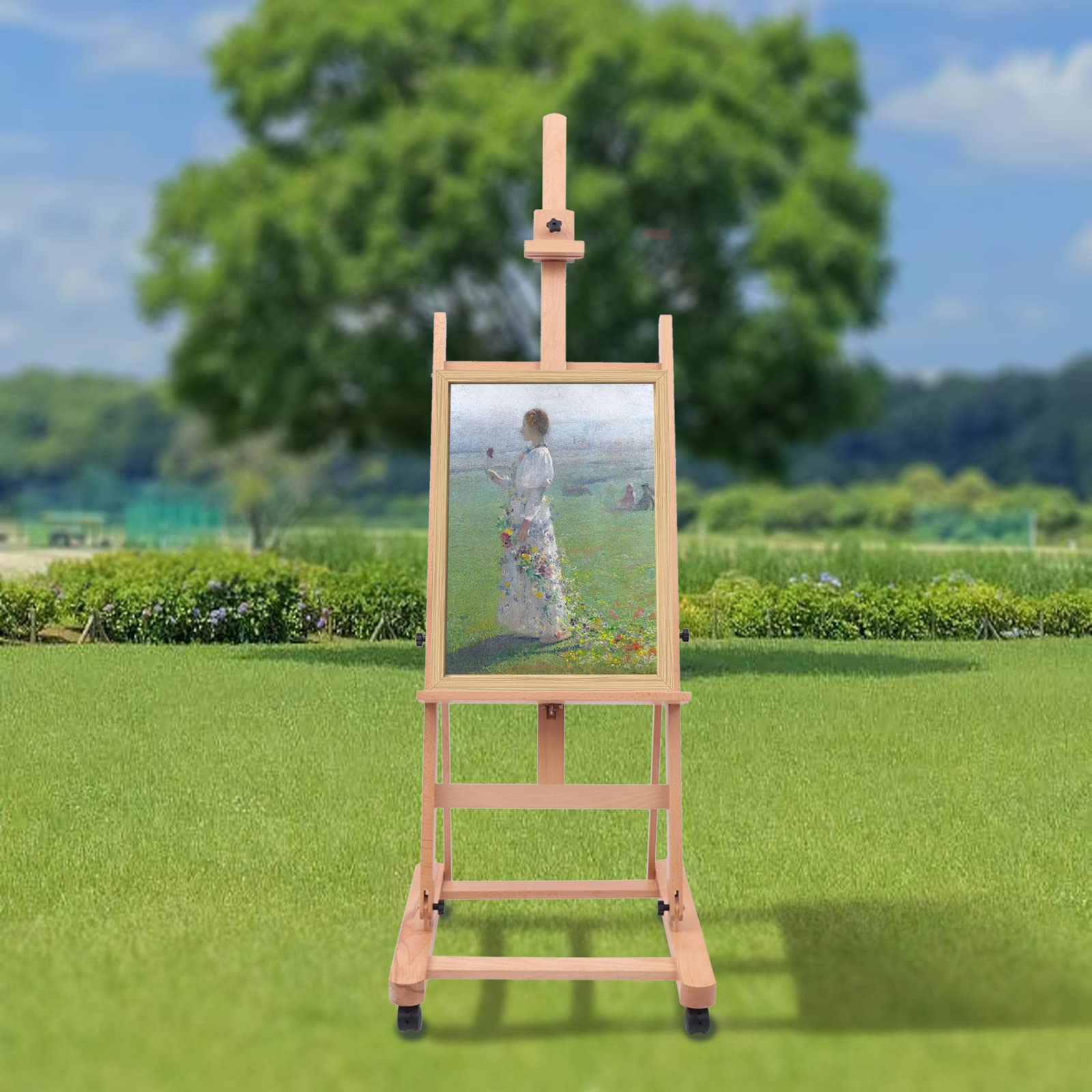 Farby akrylowe, płótno, pochylany, ruchomy obraz Easel, sztaluga kucharska, sztaluga stojąca, regulacja wysokości, blejtram, sztaluga bukowa, regulowana ruchoma rama