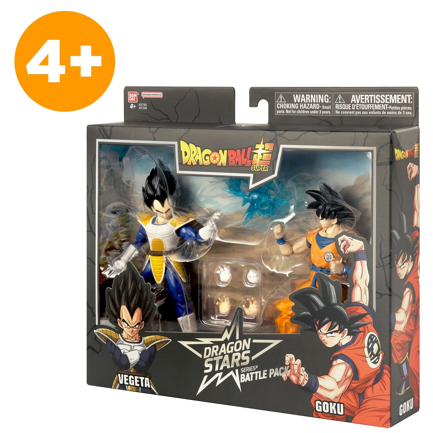 BANDAI – Dragon Ball Super – Figurine Dragon Stars 17 cm – Battle Pack – Vegeta vs Goku – Pacchetto di 2 figurine Dragon Ball da collezione – Giocattolo per bambini dai 4 anni in su – 37294