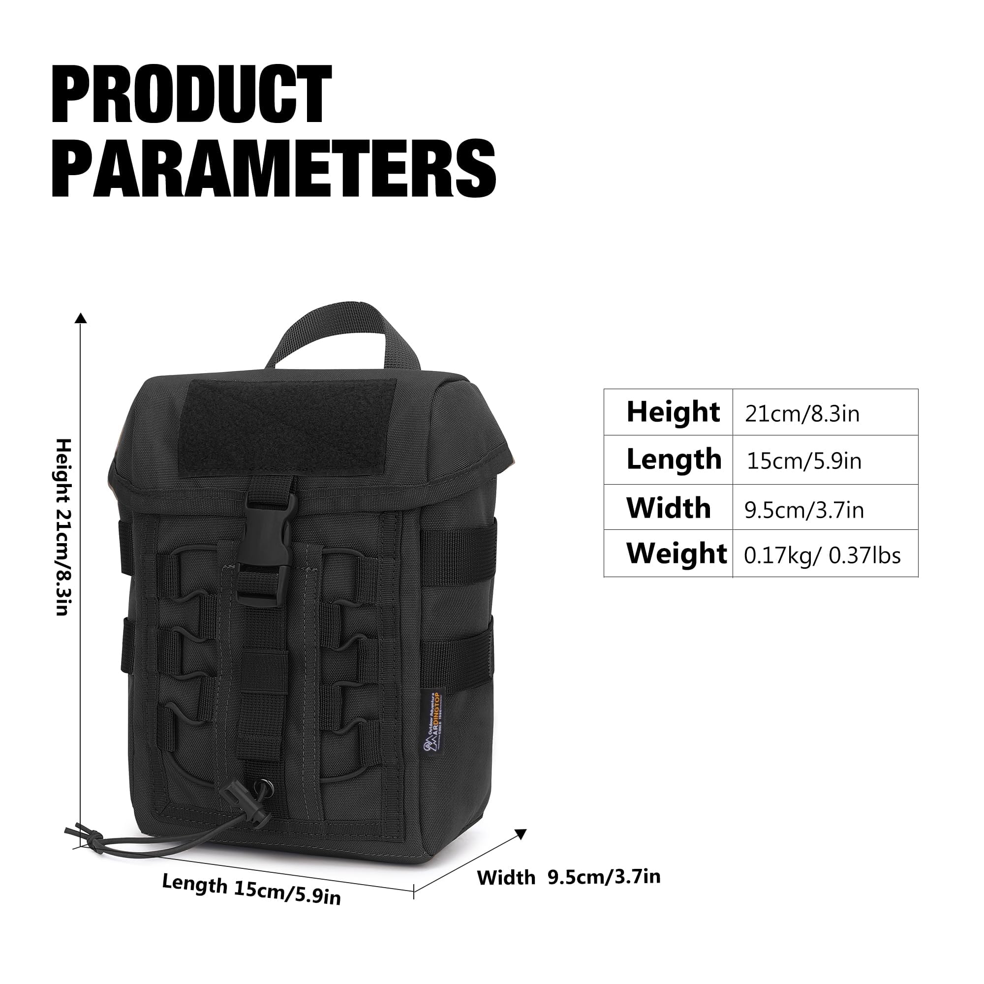 Mardingtop Molle Admin Pouch,EDC Pouch, Tactical Drawstring Pouch,Utility Pouch