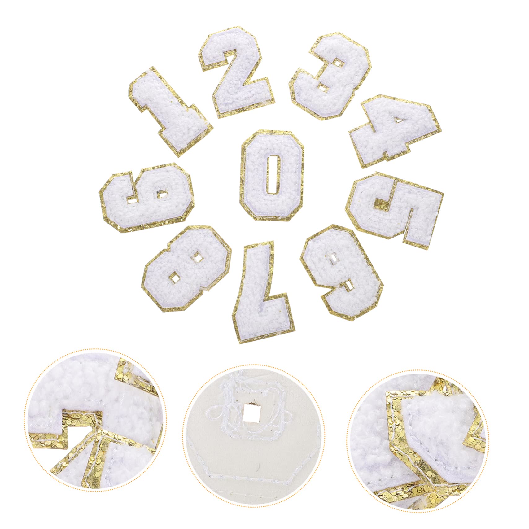 Operitacx 100pièces Patches Numérotés Brodés Pour Réparation De Vêtements Accessoires Décoratifs Pour Personnaliser Tenues