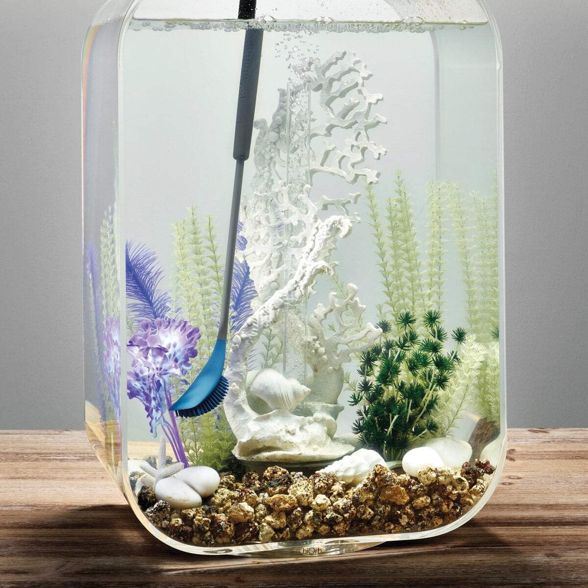 biOrb 55249 Multi-Reiniger, blau - Aquarium Pflegemittel aus Silikon, Luftsäulenreiniger für schonende Reinigung von Acryl-Glas