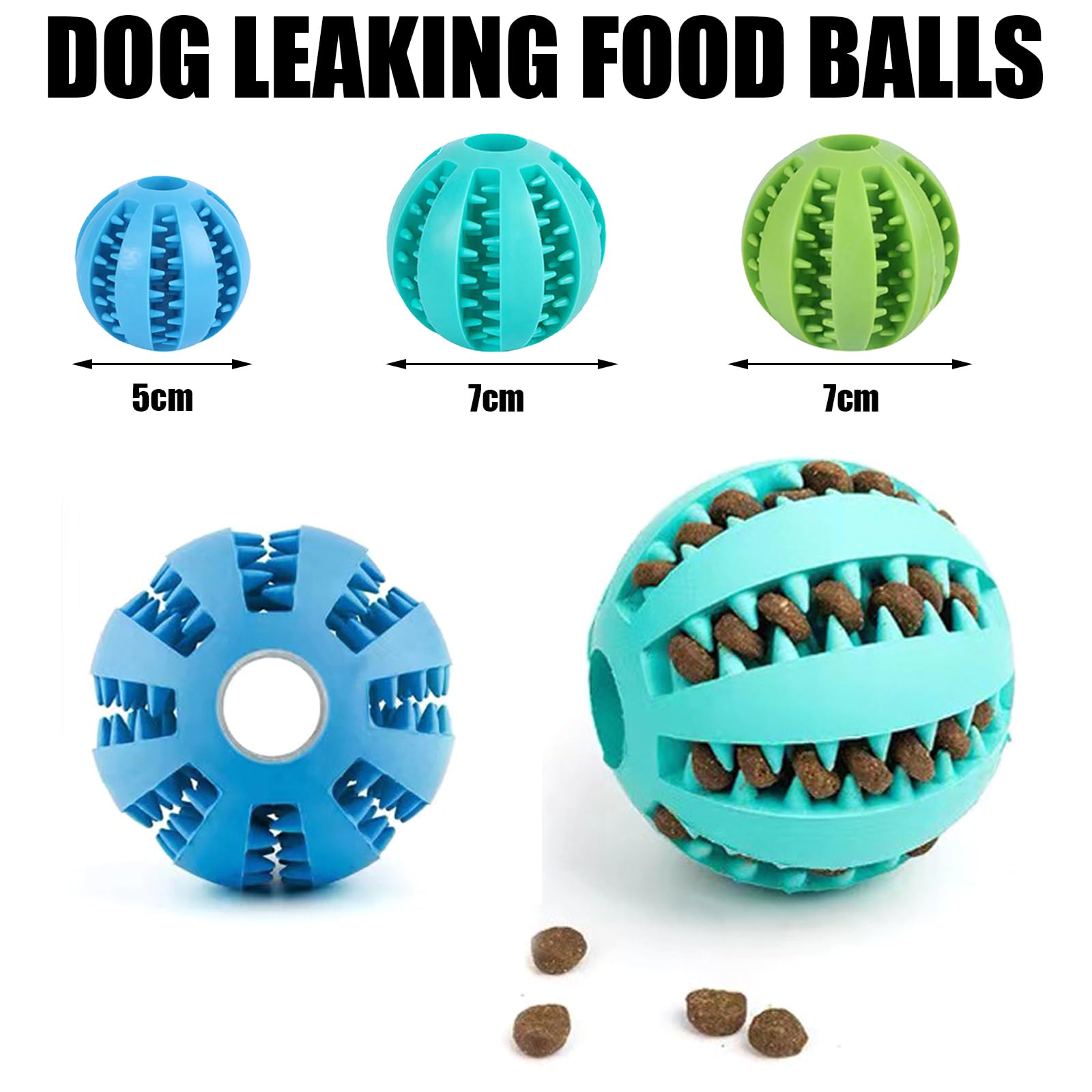TYXHXTF 3 Pcs Dog Treat Dispenser Ball Toy - Image 2