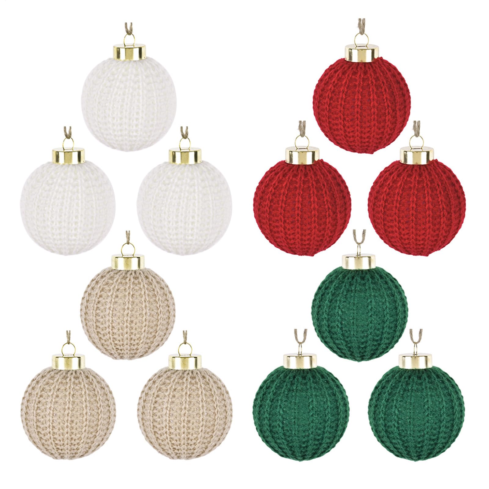 Boules de Noël pour arbre et guirlandes du salon : lot de 12 pièces