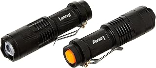 Competition Pro Torch 1000 Lumen, 2 Pack Small Torches Led Super Bright with 5 Modes, Water Resistant, Zoomable Battery Powered Torches Flashlight for Kids Camping Fishing Gift Emergency